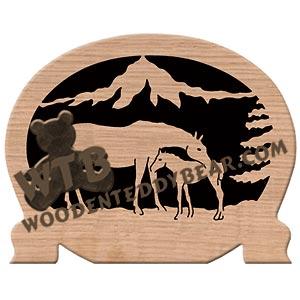 Mare & Colt Napkin Holder fretwork scroll saw pattern | The Wooden Teddy Bear