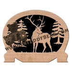 Elk Napkin Holder fretwork scroll saw pattern | The Wooden Teddy Bear