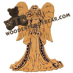 Friendship Angel fretwork scroll saw pattern | The Wooden Teddy Bear
