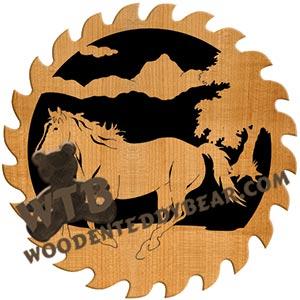 Circular Saw Horse fretwork scroll saw pattern | The Wooden Teddy Bear