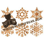 Snowflake Set fretwork scroll saw pattern | The Wooden Teddy Bear