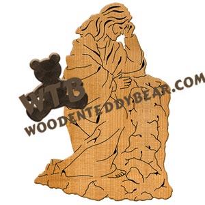 Deep in Prayer fretwork scroll saw pattern | The Wooden Teddy Bear