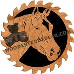 Circular Saw Horse Head fretwork scroll saw pattern | The Wooden Teddy Bear