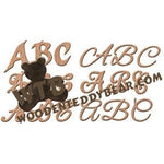 Monogram Set #1 fretwork scroll saw pattern | The Wooden Teddy Bear