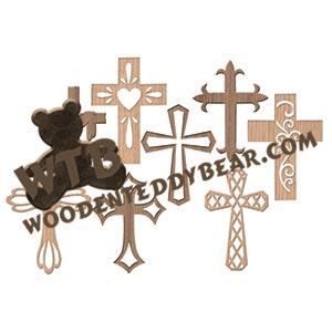 Cross Ornaments fretwork scroll saw pattern | The Wooden Teddy Bear