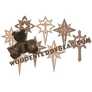 Star Ornaments fretwork scroll saw pattern | The Wooden Teddy Bear