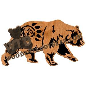 Brown Bear fretwork scroll saw pattern | The Wooden Teddy Bear