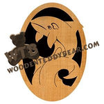 Orca Oval fretwork scroll saw pattern | The Wooden Teddy Bear