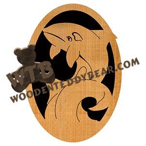 Orca Oval fretwork scroll saw pattern | The Wooden Teddy Bear