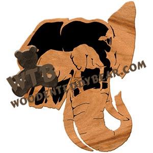 Elephant fretwork scroll saw pattern | The Wooden Teddy Bear