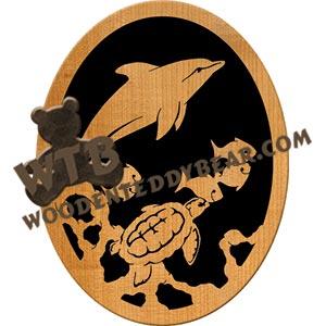 Marine Life fretwork scroll saw pattern | The Wooden Teddy Bear