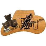 Cowboy Hat with Barrel Racer fretwork scroll saw pattern | The Wooden Teddy Bear