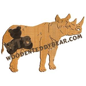 Rhinoceros fretwork scroll saw pattern | The Wooden Teddy Bear