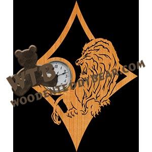 Diamond Clock Lion fretwork scroll saw pattern | The Wooden Teddy Bear ...