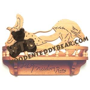 Patriotic Spindle Shelf fretwork scroll saw pattern | The Wooden Teddy Bear