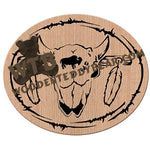 Skull with Buffalo fretwork scroll saw pattern | The Wooden Teddy Bear
