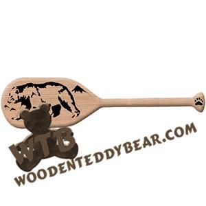 Paddle with Bear fretwork scroll saw pattern | The Wooden Teddy Bear