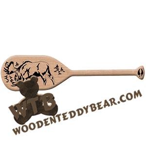 Paddle with Moose fretwork scroll saw pattern | The Wooden Teddy Bear
