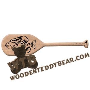 Paddle with Crappie fretwork scroll saw pattern | The Wooden Teddy Bear