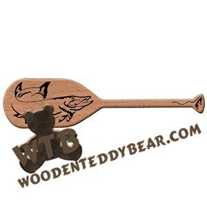 Paddle with Muskie fretwork scroll saw pattern | The Wooden Teddy Bear