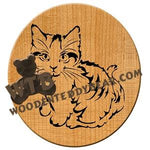 Cute Kitten fretwork scroll saw pattern | The Wooden Teddy Bear