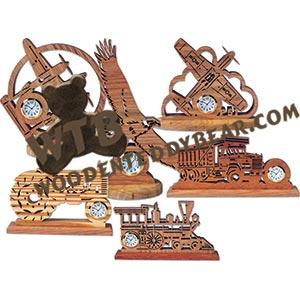 Six Sensational Mini Clocks fretwork scroll saw patterns | The Wooden Teddy Bear