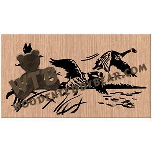 Canada Geese fretwork scroll saw pattern | The Wooden Teddy Bear