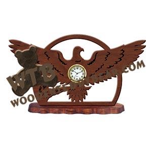 Eagle Clock fretwork scroll saw pattern | The Wooden Teddy Bear