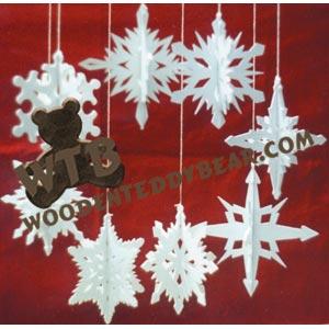 3-D Snowflakes fretwork scroll saw pattern | The Wooden Teddy Bear