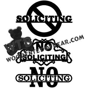No Soliciting fretwork scroll saw pattern | The Wooden Teddy Bear