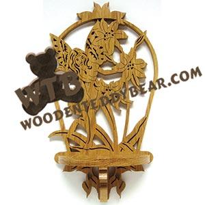 Fairy Half Round Shelf fretwork scroll saw pattern | The Wooden Teddy Bear