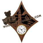 Diamond Clock Lighthouse fretwork scroll saw pattern | The Wooden Teddy Bear