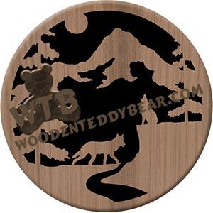 Simple Silhouettes Wolves fretwork scroll saw pattern | The Wooden Teddy Bear
