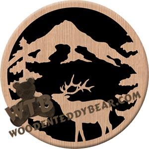 Simple Silhouettes Elk #1 fretwork scroll saw pattern | The Wooden Teddy Bear