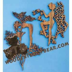 Fairy Silhouettes fretwork scroll saw pattern | The Wooden Teddy Bear