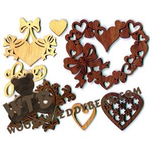 Heart Collection #1 fretwork scroll saw pattern | The Wooden Teddy Bear