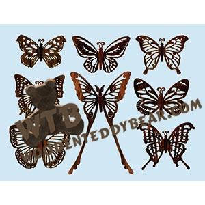 Butterfly Collection #3 fretwork scroll saw pattern | The Wooden Teddy Bear