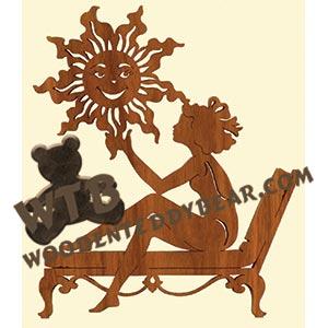 Sunbather fretwork scroll saw pattern | The Wooden Teddy Bear
