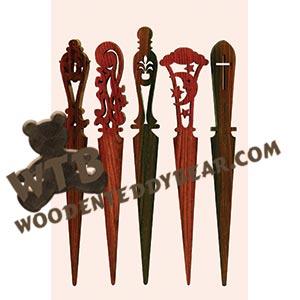 Letter Openers #2 fretwork scroll saw pattern | The Wooden Teddy Bear