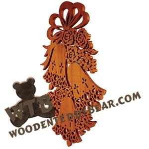 Chiming Bells Silhouette fretwork scroll saw pattern | The Wooden Teddy Bear
