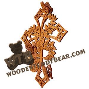 Butterfly Cross fretwork scroll saw pattern | The Wooden Teddy Bear