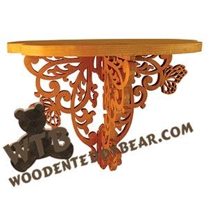 Butterfly Wall Shelf fretwork scroll saw pattern | The Wooden Teddy Bear