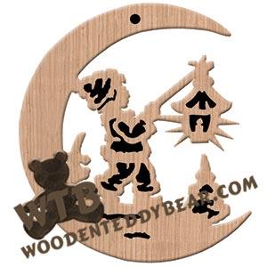 Moon Boy with Lantern fretwork scroll saw pattern | The Wooden Teddy Bear