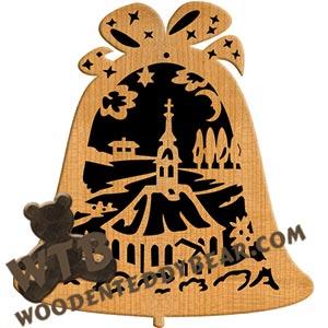 Church Bell #1 fretwork scroll saw pattern | The Wooden Teddy Bear