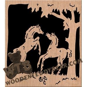 Playing Colts fretwork scroll saw pattern | The Wooden Teddy Bear