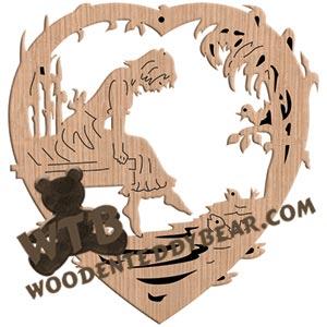 Girl on Pier fretwork scroll saw pattern | The Wooden Teddy Bear