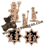 Children's Ornaments #2 fretwork scroll saw pattern | The Wooden Teddy Bear