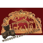 Lighted Nativity Scene fretwork scroll saw pattern | The Wooden Teddy Bear