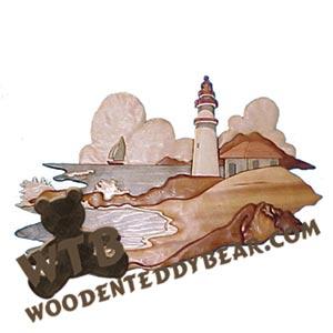 Seascape Intarsia scroll saw pattern | The Wooden Teddy Bear