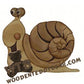 Snail - Caterpillar - Dragonfly Intarsia
